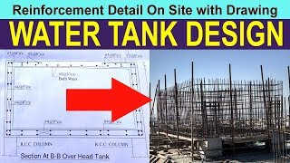 Water tank  design of water tank  RCC water tank  civil Engineering [upl. by Aryl]