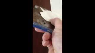 How to paint over varnish  Removing paint from varnished door frame [upl. by Sindee949]