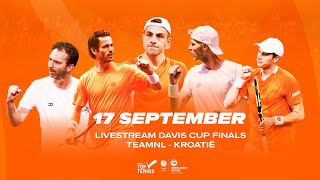 Livestream Davis Cup Finals dag 3 TeamNL  Kroatië  KNLTB [upl. by Nabru]