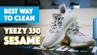 The Best Way To Clean Yeezy 350 Sesame With Reshoevn8r [upl. by Ennayk]