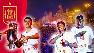 FIESTÓN de la SELECCIÓN española de fútbol en Cibeles ¡CAMPEONES DE LA EUROCOPA  Revíve la fiesta [upl. by Romalda]