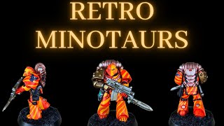 How to Paint RETRO MINOTAURS SPACE MARINES my way FREEHAND [upl. by Fowkes326]