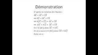 Démonstration du théorème de Thales [upl. by Hiltan]