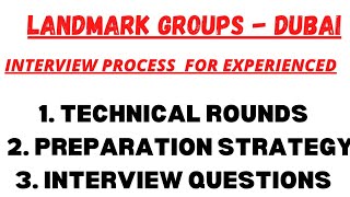 Important Landmark group interview experience for Dubai Location  Interview Questions amp Answers [upl. by Anelam]