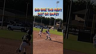 Out or Not You Decide the Call 🏃‍♀️ SoftballDrama softball [upl. by Araiek]