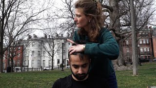 Italy meets Boston  ASMR shoulder and head massage  KIOTOAPPARENZA [upl. by Dnalrag]