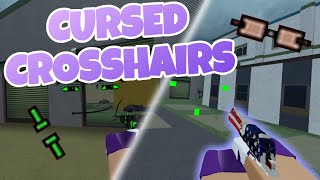 Using CURSED Crosshairs in COUNTER BLOX [upl. by Aileno]