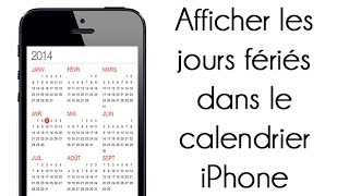 Afficher les congés et jours fériés dans le calendrier iPhone iPad [upl. by Yves]