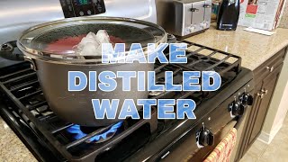 HOW TO Make DISTILLED WATER  At Home EASY  Please APPLAUD this video if it helps you [upl. by Lyrehs]