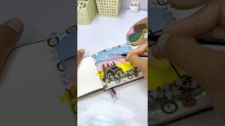 Gouache painting ideaviralvideo art easyacrylic arttutorial gouachepainting [upl. by Baird]