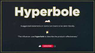 Hyperbole Pronunciation Meaning amp Example [upl. by Alaik]