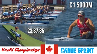 C1 Men 5000m Final  Tarnovschi CHAMPION  World Championships Halifax Canada 2022  WAYkVlogs [upl. by Rick]