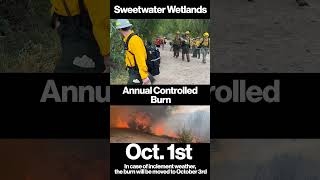 Sweetwater Wetlands Annual Burn  Oct 1st tucsonwater cityoftucson [upl. by Akimad]