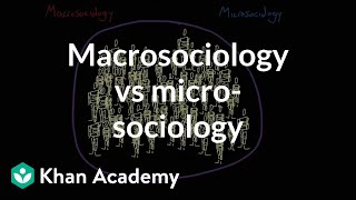 Macrosociology vs microsociology  Society and Culture  MCAT  Khan Academy [upl. by Murtagh]