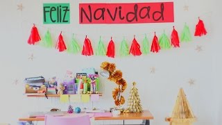 Decoraciones navideñas fáciles para tu pared  MEGATUTORIAL ✄ Craftingeek [upl. by Atinaj292]