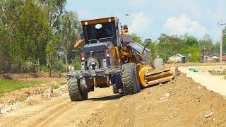 Technology for Building Subgrade Roads With Greatest Heavy SANY STG190C 8S Motor Grader Pushing Dirt [upl. by Vladimar]