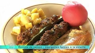 02092014 Recette de saison  les courgettes farcies [upl. by Lyndes969]