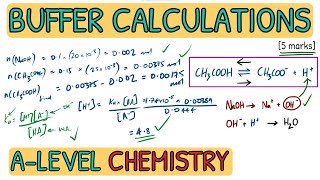 Acids and Bases  Buffer Solution Calculation Question Walkthrough｜A Level Chemistry Revision [upl. by Andree]