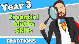 Year 3 Maths Lesson UK  FRACTIONS [upl. by Orazio570]