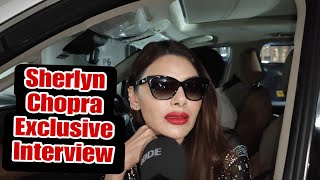 Sherlyn Chopra Reaction On Upcoming New Romantic Song With Adil Khan Dhurrani amp Rakhi Sawant Biopic [upl. by Yecnay]