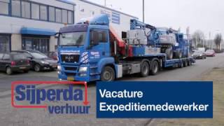 Vacaturevideo Expeditiemedewerker Sijperda Verhuur [upl. by Shelah]