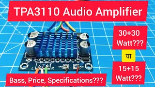 TPA3110 30W30W Audio Amplifier [upl. by Arobed647]