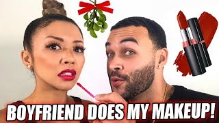 BOYFRIEND DOES MY HOLIDAY MAKEUP CHALLENGE ft Don Benjamin  Liane V [upl. by Piggy61]