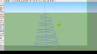 How to make a spiral in Sketchup [upl. by Ashlin]