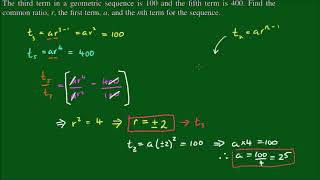 Geometric Sequences Find the first term and common ratio [upl. by Issirk]