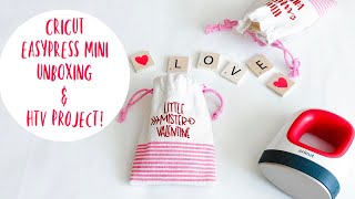 HOW TO USE THE CRICUT EASYPRESS MINI  UNBOXING amp EASY VALENTINES PROJECT [upl. by Zackariah822]