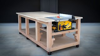 DIY Table Saw WORKBENCH Dewalt 7491 [upl. by Ainyt]