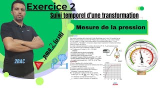 Exercice suivi temporel dune transformation chimique mesure de la pression [upl. by Ellenrad533]