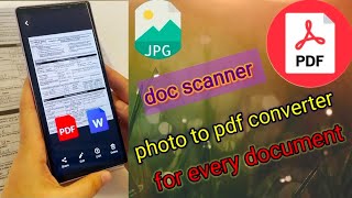 Doc Scanner Se Pdf or jpg Kaise Banaye  How To Make Pdf or jpg In Doc Scanner pdf jpg viral [upl. by Nekial]