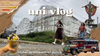 uni vlog 👩‍💻 thesis fieldwork in la tri ethnography midterms senior year in UP Baguio anthro [upl. by Dviad]