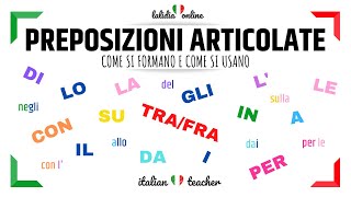 PREPOSIZIONI ARTICOLATE 1a parte  Italian for Beginners [upl. by Nnylorac]