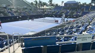 Thanasi Kokkinakis vs Brandon Holt WarmUp  2024 Delray Beach Open [upl. by Rozelle]