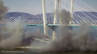 Tappan Zee Bridge Explosive Demolition [upl. by Ilrahc]