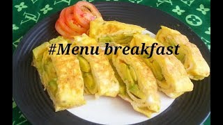 Telur dadar alpukat menu breakfast healty foodomelet with avocado [upl. by Florina]