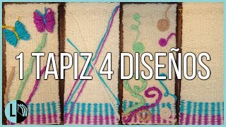 TELARES DECORATIVOS Paso a paso 4 DISEÑOS 1 TAPIZ MURAL Woven Wallhanging Weaving Lana Wolle [upl. by Alaham696]