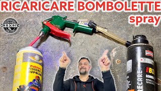 Come ricaricare una bomboletta spray scarica Riempire una bomboletta fai da te gratis facilmente [upl. by Seravart]