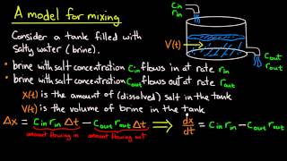 ODE  A model for mixing problems [upl. by Ahseikal]