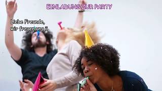 Deutsch Brief  Einladung 10000 Abonnenten Das feiern wir mit einer Party und einer Partyeinladung [upl. by Ettenauq]