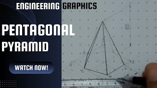 Isometric view of Pentagonal Pyramid  Engineering Drawing  104 [upl. by Yulma]