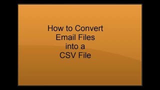 Save Email to CSV Files [upl. by Acisse]