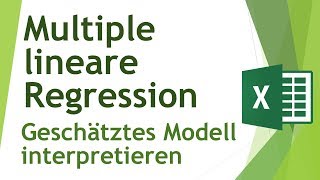 Multiple lineare Regression in Excel interpretieren  Daten analysieren in Excel 9 [upl. by Dawkins]