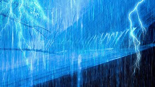 10 HOURS REAL RAIN amp THUNDERSTORM SOUNDS for Sleeping  Strong Rain Massive Thunder amp Howling Wind [upl. by Diogenes788]