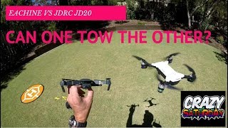 EACHINE E58 Vs JDRC JD20  CAN ONE TOW THE OTHER  EPIC [upl. by Leggat]