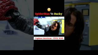 SpiderMan Vs Bucky  😳 shorts spiderman avengers [upl. by Ibed]