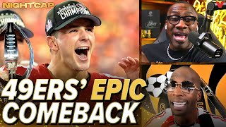 Shannon Sharpe amp Chad Johnson react to 49ers EPIC comeback vs Lions to reach Super Bowl  Nightcap [upl. by Elfrieda]