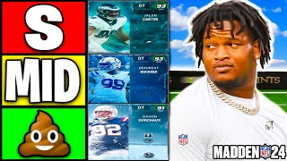 Ranking THE BEST DEFENSIVE TACKLES in Madden 24 [upl. by Sidonia]